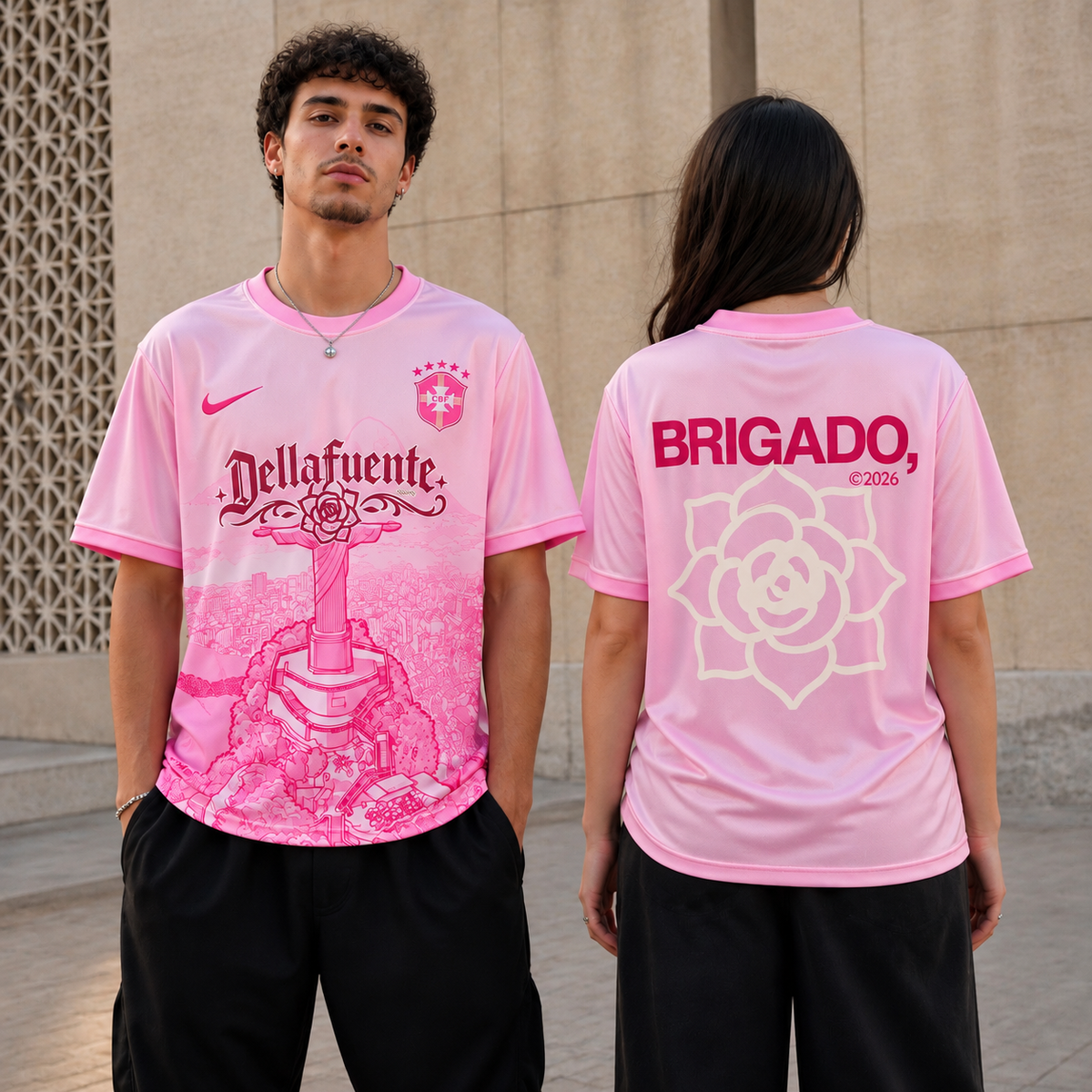 CAMISETA DELLA NEW ROSA